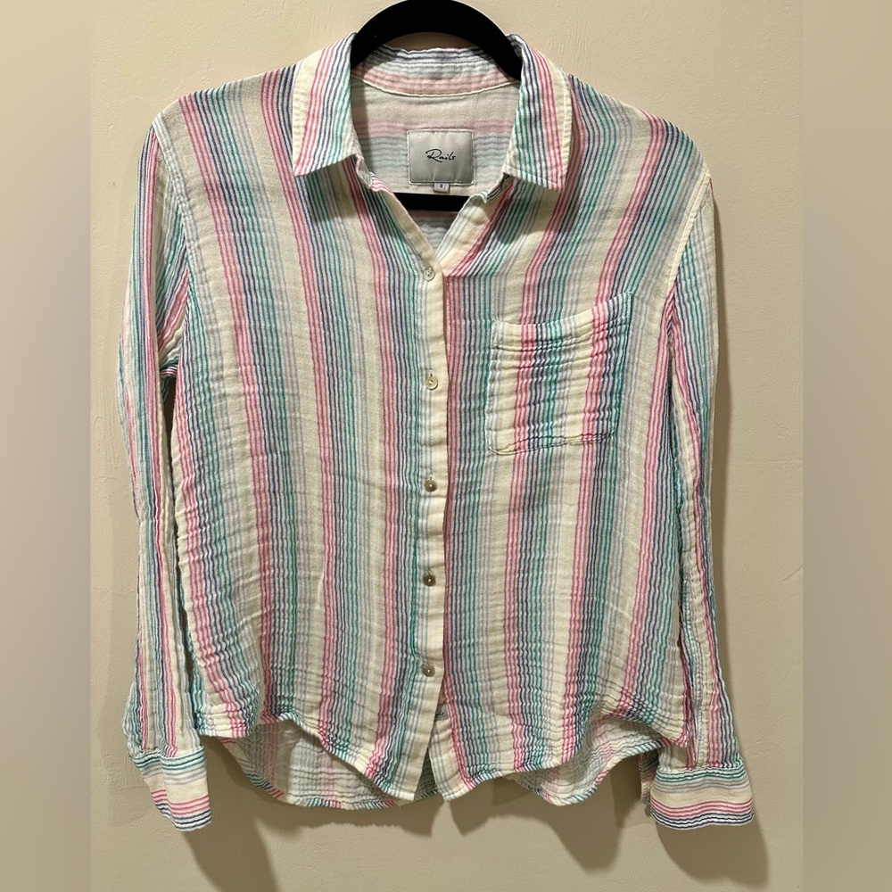 Rails Multicolor Striped Button Down Shirt